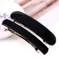 Korean version bangs clip Simple black spring clip Wild top clip word clip Adult clip ponytail clip head decoration head flower