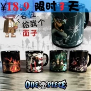 Ace One Piece Thay đổi màu sắc Mark Soron Anime Hai bốn khối gốm Trắng râu Thay đổi màu sắc Cup Road Flying Cup