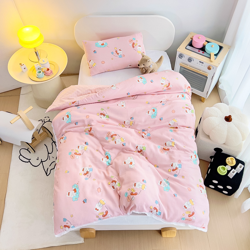 Children's quilts for school special kindergarten pure cotton gushed quilt cover quilted by the four seasons by the core spring and autumn by removable washable-Taobao