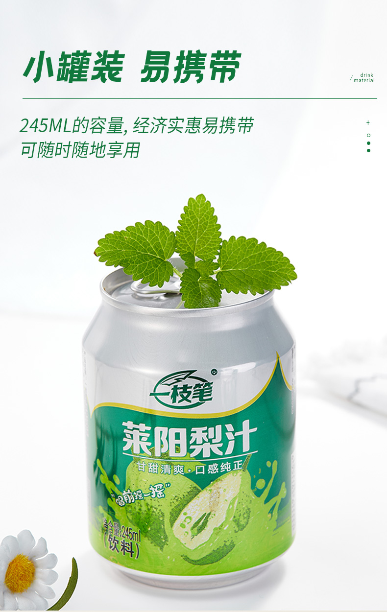 CCTV星光大道指定饮品 一枝笔 莱阳梨汁/芒果汁245mLx20罐 券后64.8元包邮 值值值-买手聚集的地方
