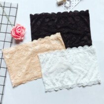 Anti-walking light smeared breast girl without shoulder strap lace bra student anti-slip lingerie slapped undercoat for a seducer wrap