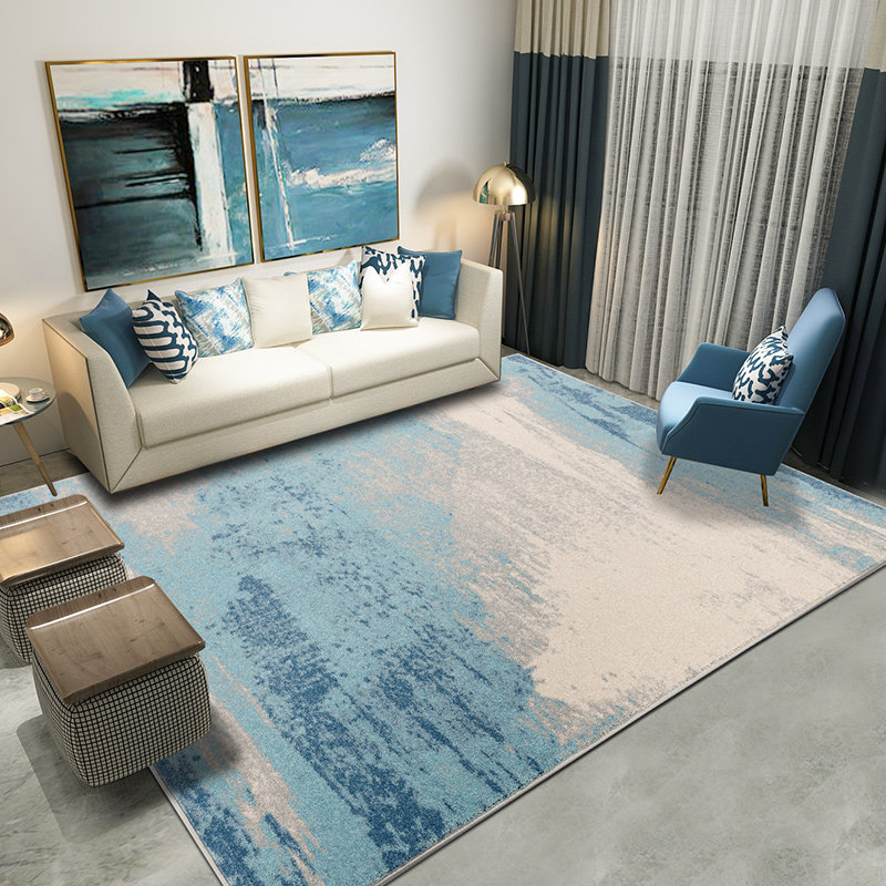 Carpet Living Room Bedroom Modern Minima Home Sofa Tea Table Mat Bedside Nordic Oblong Ins Eurostyle Blue
