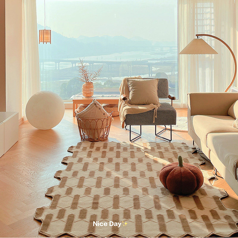 New Zealand Imported Wool Carpet Living Room Tea Table Blanket Nordic Modern Minima Home Light Lavish Bedroom Bedside Mat