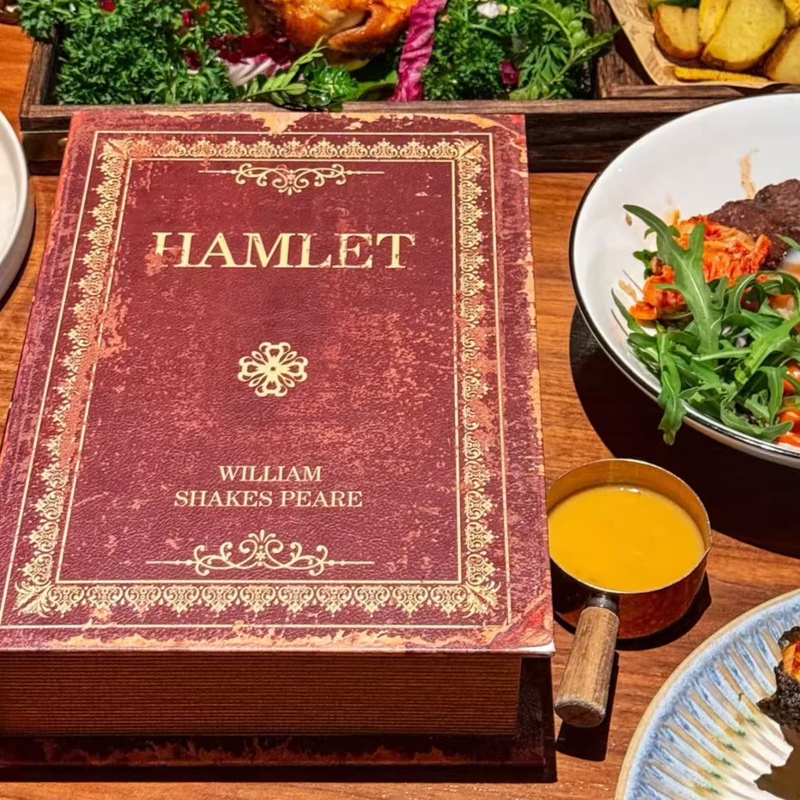Internet-Famous Bar Creative Magic Flame Plate Forest Secret Special Magic Book Lunch Box Western Steak High-End Tableware