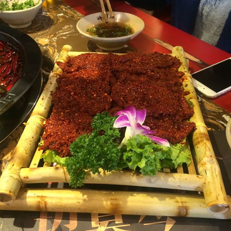 Hot pot shop hotel tableware creative personality characteristic shabu-shabu vegetable plate farmhouse bamboo weaving bamboo chops fried pastry