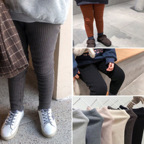 Beauty City girl baby thickened plus bottle pants winter new childrens clothes good wear one - one