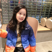 Childrens cotton short winter new childrens cotton clothes thickened warm coats and ocean gas tide gradually changed