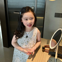 Girls dress Skirt Vest Skirt Korean version Summer new CUHK Scout Fake Two Pieces of Fancy Dress