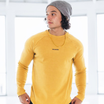 New autumn sports training leisure Net red fitness clothing round neck tight stretch long sleeve mens shirt clothing