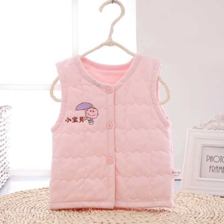 Baby vest vest spring and autumn new quilted warm waistcoat baby cardigan waistcoat children's down padded jacket thickening