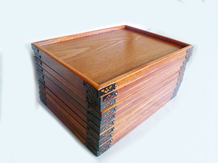 Loạt cổ điển mới pallet gỗ Lưu trữ khay gỗ Khay cà phê cuối khay hiển thị khay lưu trữ trà bằng gỗ khay go