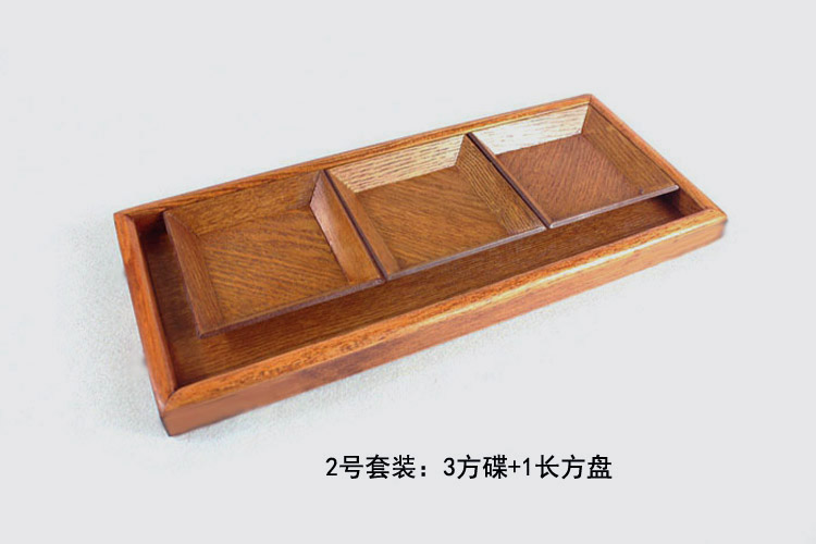 Đĩa gỗ trái cây sấy khô đặt đĩa ăn nhẹ khay retro bằng gỗ tấm lưới lưới sáng tạo quán cà phê quán trà nhà - Tấm khay trà gỗ