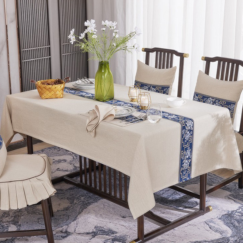 Chinese Cloth Art Table Cloth Cotton Hemp China Wind New Chinese Style Zen Tea Table Geb Tea Table Desk Rectangular Table Cloth-Taobao