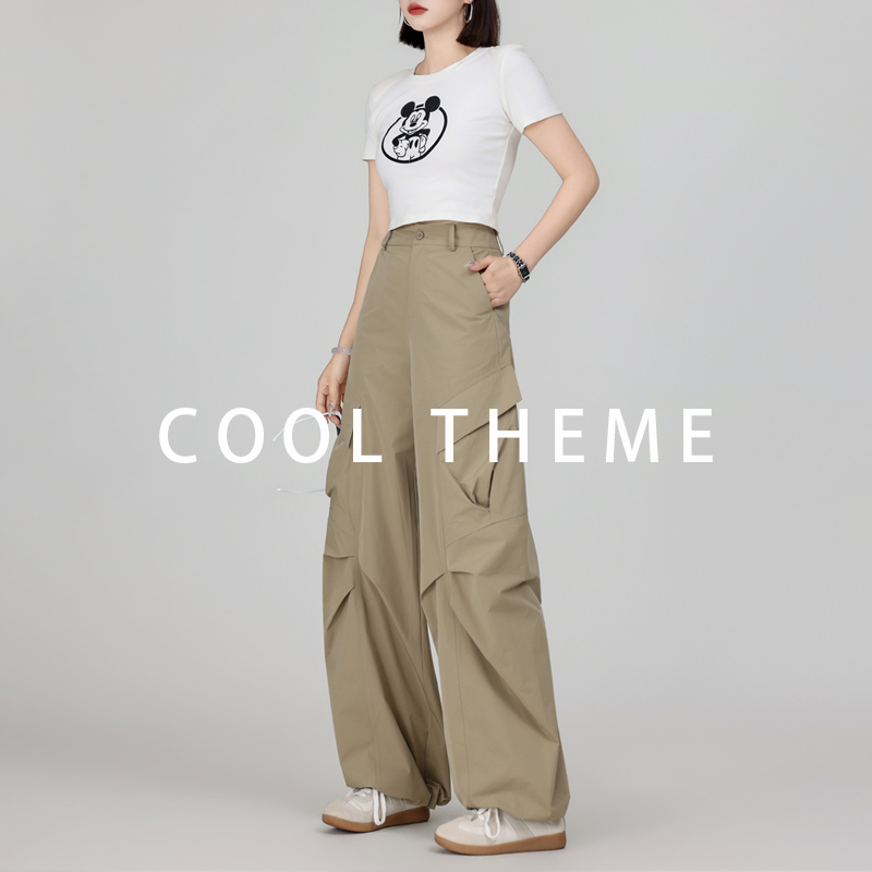 Kuzhuti2026 Summer Retro Loose Cargo Pants with Multiple Pockets Paratrooper Pants Kuzhuti2026 Summer Retro Loose Cargo Pants with Multiple Pockets Paratrooper Pants