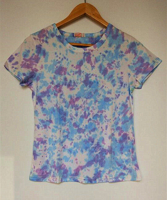 Zazhi T - shirt short sleeve female hippie skateboard Handmade dyeing handling