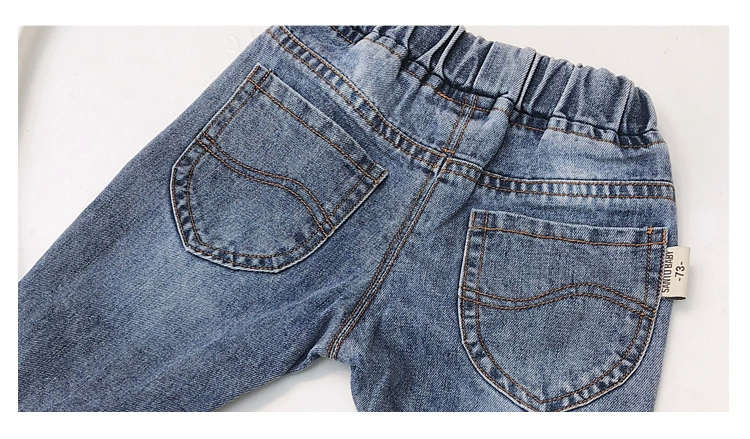 Bé trai mùa thu đông cộng với quần jean nhung Phiên bản Hàn Quốc của quần nỉ sơ sinh cho bé quần jeans dày ấm áp quần áo sành điệu cho be gái