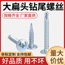 Macro-quite drilling tail screw cross large flat head national standard self-tapping self-drilling screw dovetail nail drilling iron self-tapping nail M4 2