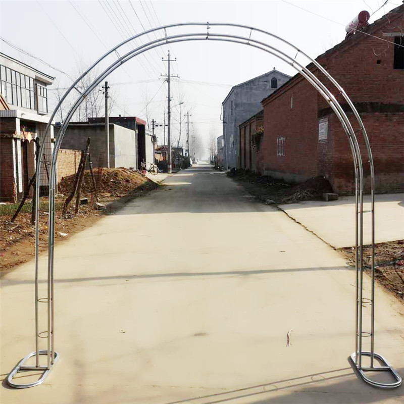 Arch flower stand climbing pergola flower arch Wedding individual shelf Festive arch frame galvanized flower door semi-finished accessories