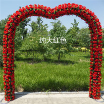 Wedding flower door Silk flower arch Opening arch flower stand Wedding fireworks arch decoration activity arch full flower door