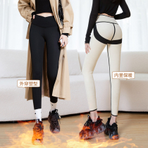 Cross Waist Plus Suede Shark Pants Woman Winter Outwear Thickened Closeout Warm Skinny Leg Strong Press Winter Style Barbie Underpants