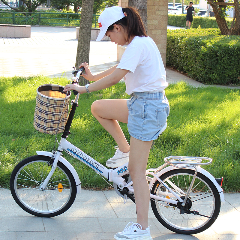 Foldable bicycle women's ultralight portable bicycle small wheel 16 inches 20 work speed adult adult adult male