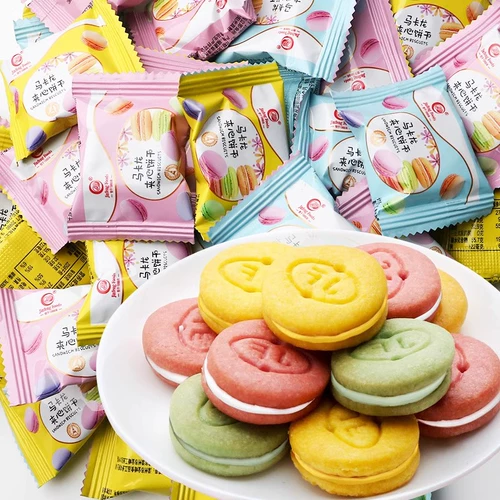 Макарон сэндвич печенье детские круглые пирожные печенья закуски и закуски, закуски и блюда с блюдами целая коробка