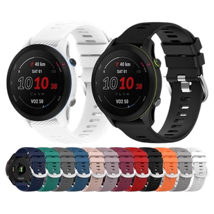 适用佳明Garmin手表双色硅胶表带Forerunner255/245/265防水防汗Venu2plus/3s/Sq/745/645/265S运动替换星光