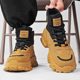 劳保男鞋冬季加绒棉鞋工作防滑耐磨户外登山运动增高黑色马丁靴子