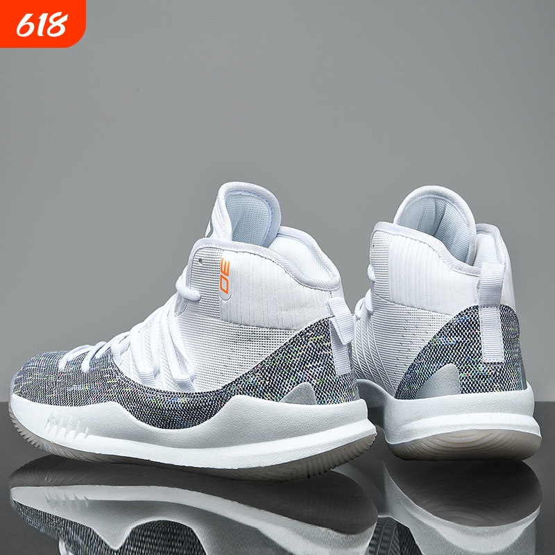 4 Curry 5 Professional Practical Basketball Men's Shoes Student High-Top Shock-Absorbing Wear-Resistant Youth 6 Curry 7 Sports Sneakers
