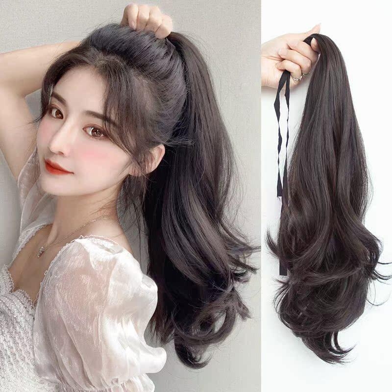 Tie-On Curly Fake Ponytail, Synthetic Hair Wig, Female Ponytail, Internet Celebrity Hairpiece, Can Be Used to Create a High Ponytail, Fake Braid Tie-On Curly Fake Ponytail, Synthetic Hair Wig, Female Ponytail, Internet Celebrity Hairpiece, Can Be Used to Create a High Ponytail, Fake Braid