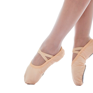 舞蹈鞋儿童女中国舞软底女童芭蕾练功鞋男童练舞鞋专用跳舞鞋驼色