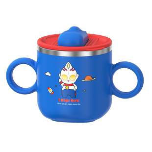 儿童吸管杯家用喝奶杯幼儿园小孩带盖吸管可爱喝水杯子304不锈钢