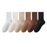 Мужские носки, хлопковые дезодорированные осенние белые гольфы, средней длины, впитывают пот и запах