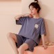 Pyjamas for women spring and summer short-sleeved shorts 2024 new Korean style ins cute can be worn outside thin home clothes set