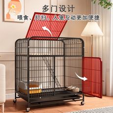 猫笼子 猫笼子别墅超大空间家用室内带厕所两层猫屋宠物猫舍猫窝猫笼折叠
