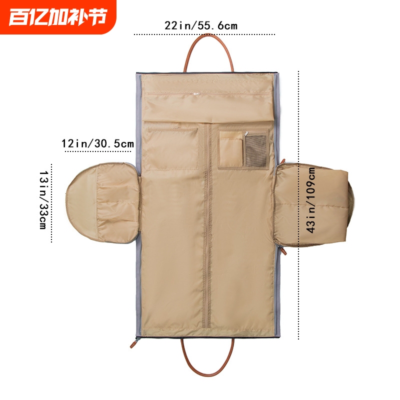 In-Stock New Convertible Travel Clothing Carry-On Luggage Bag 2-in-1 Hanging Suitcase Suit Travel Bag