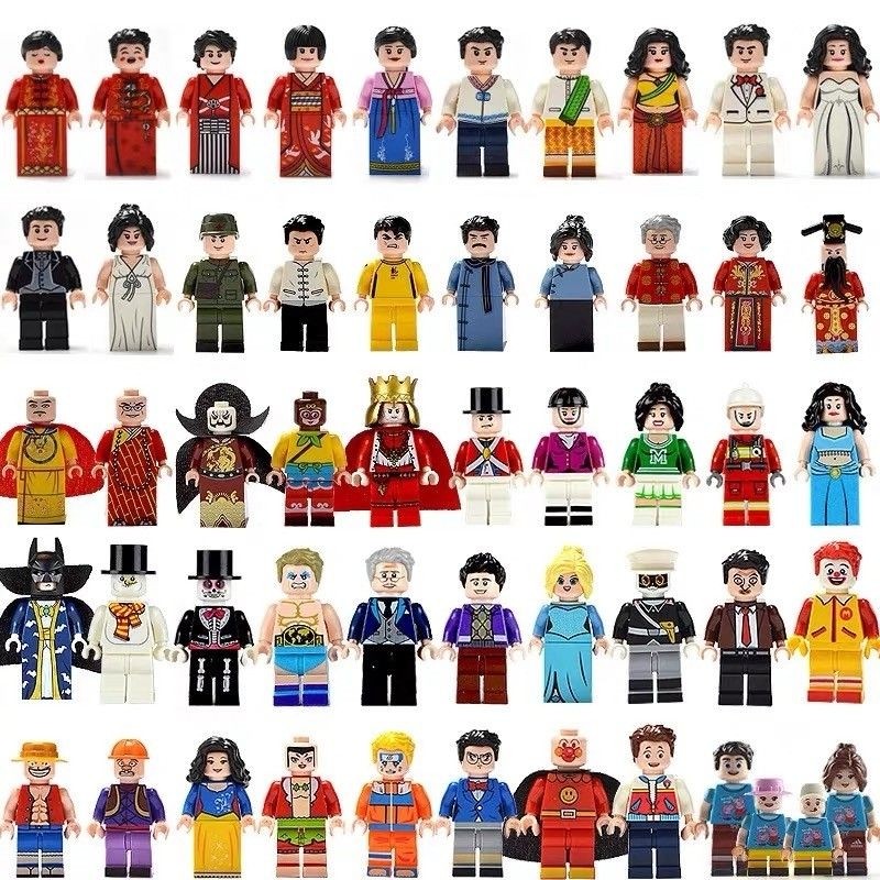 Building block doll toy 2025 motorcycle ninja jigsaw puzzle doll sports car boy assembled and inserted randomly