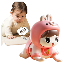 Baby crawling toy electric learning crawling doll baby practicing raising head artifact telling stories coaxing baby early education nursery rhymes