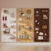 Living room bedroom entry solid wood hole board multifunctional storage rack shape wall storage display rack partition