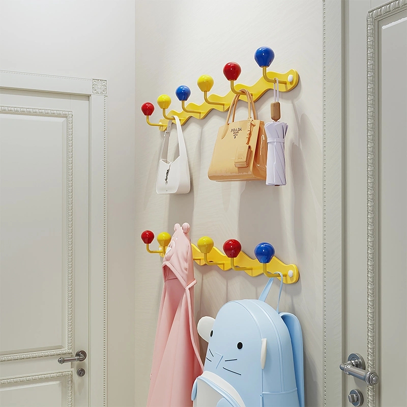 Entryway Wall-Mounted Hook for Hanging Clothes, Key Holder, and Bag Rack in Bedroom or Behind the Door