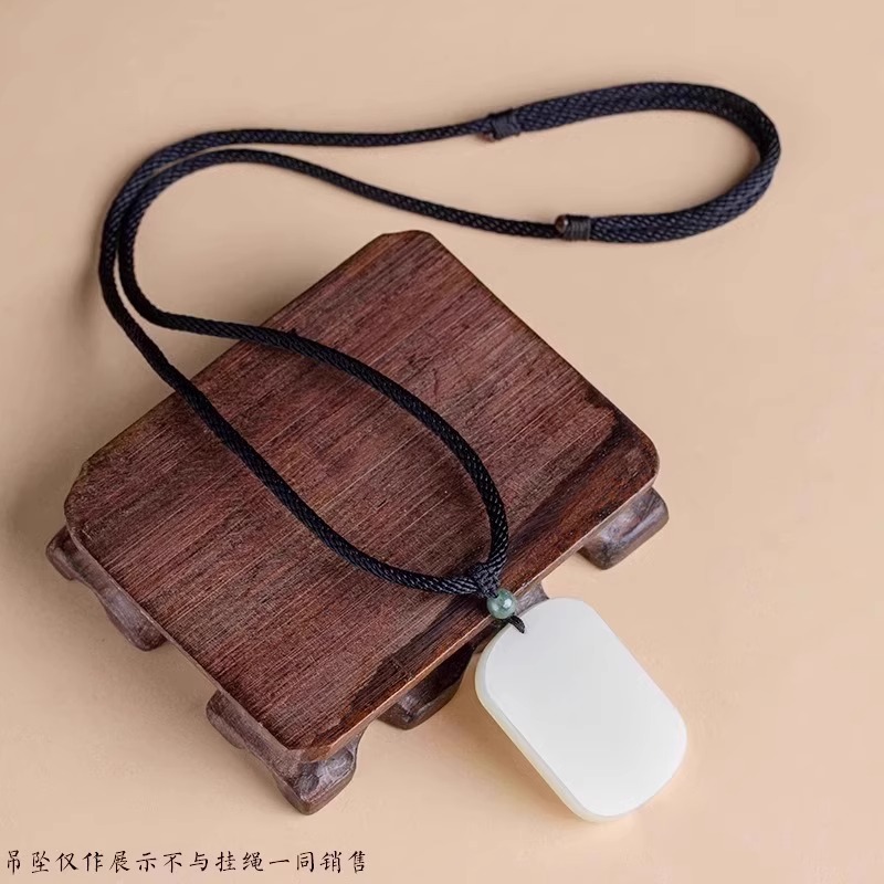 正品和田玉籽料吊坠挂绳，手工编织项链绳，貔貅观音玉器挂脖绳男女通用，收藏级精品！💎
