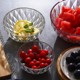 Internet celebrity glass bowl household instant noodles creative salad bowl ins transparent student fruits and vegetables bowl tableware diamonds