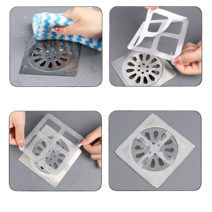 浴室毛发过滤拦发网卫生间下水道过滤器虫地漏贴防臭防头发滤网