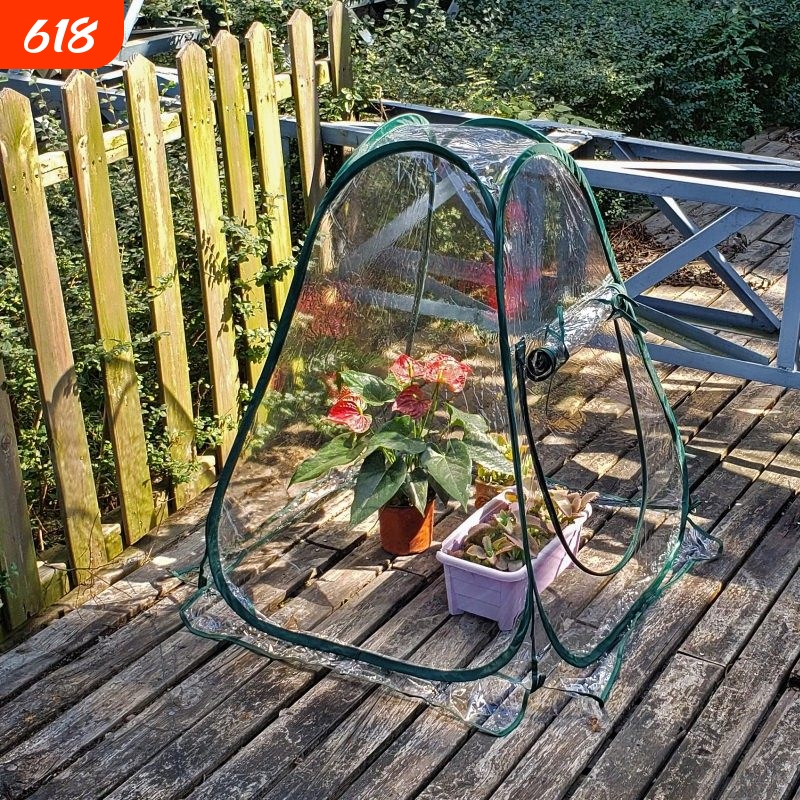 Foldable Succulent Greenhouse Flower House Transparent Rainproof Moisturizing Tent Balcony Indoor Bougainvillea Frost-Proof Insulation Cover