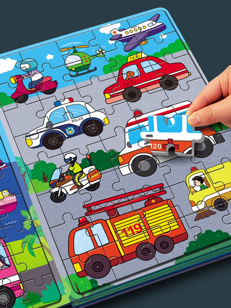 3 6 세 어린이를위한 어린이 교육 자석 퍼즐 자기 조기 교육  2 소년 4 소녀 평면 그림 장난감 지능