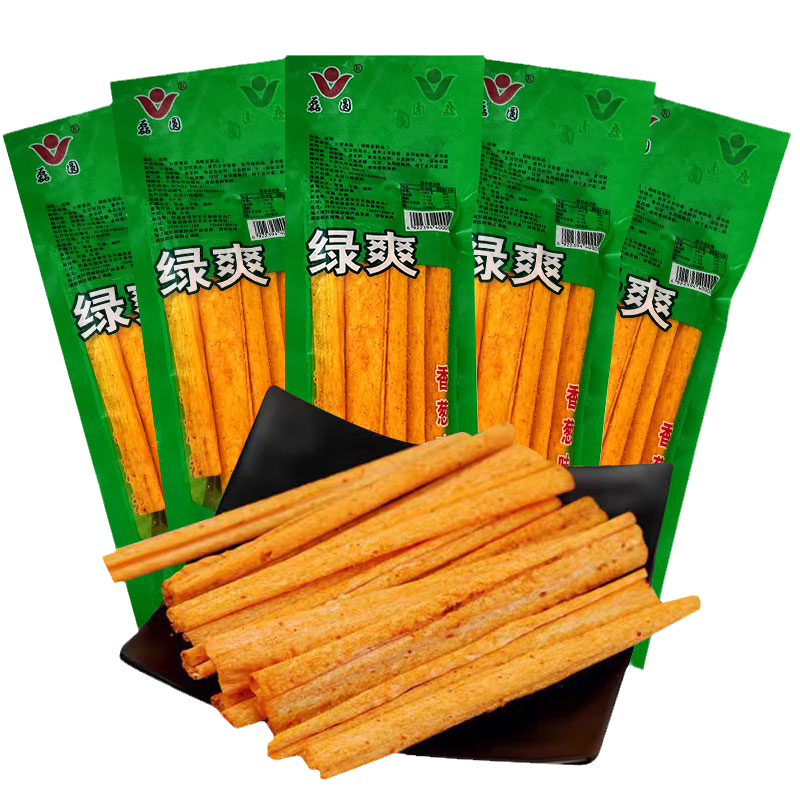 【50包】绿爽辣条小时候麻辣零食80后90后儿时校园怀旧小吃辣棒片
