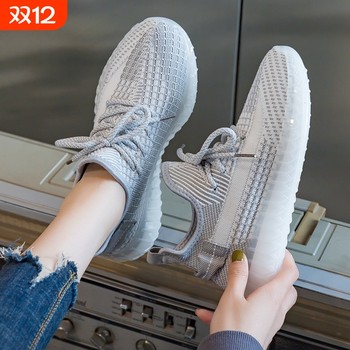 2025 new coconut shoes for women spring and summer popular mesh shoes breathable mesh sports women's shoes running shoes light soft sole