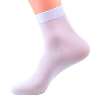 男士丝袜夏季薄款中筒袜冰丝袜透气夏天黑色袜子男长袜吸汗防臭