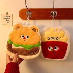 Cute towel hanging cartoon bathroom absorbent lint-free towel kitchen towel wipe hand cloth handkerchief