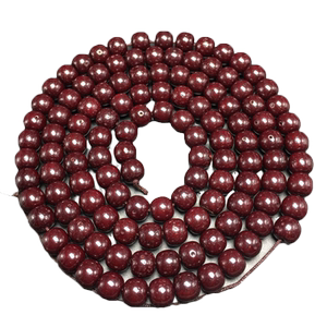 高抛海南朱砂供星月菩提原籽打磨老桶型圆珠文玩佛珠手串项链配件